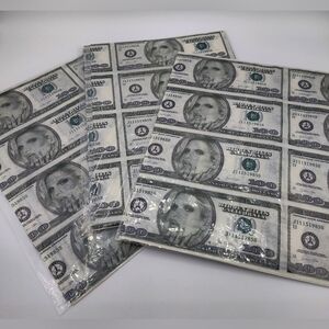 Jeffree Star Money Print Tissue Paper Set of Three (3) Sheets 29.5 x 19.8 Rare
